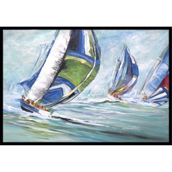Carolines Treasures Boat Race Indoor and Outdoor Mat- 24 x 36 in. JMK1030JMAT - main